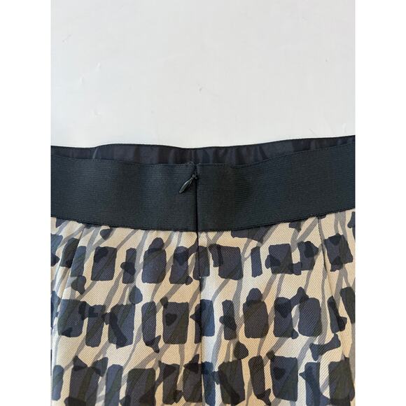 Classiques Entier Patterned Silk Wool Blend Straight Cut Skirt Career Women's 6 - Picture 9 of 16